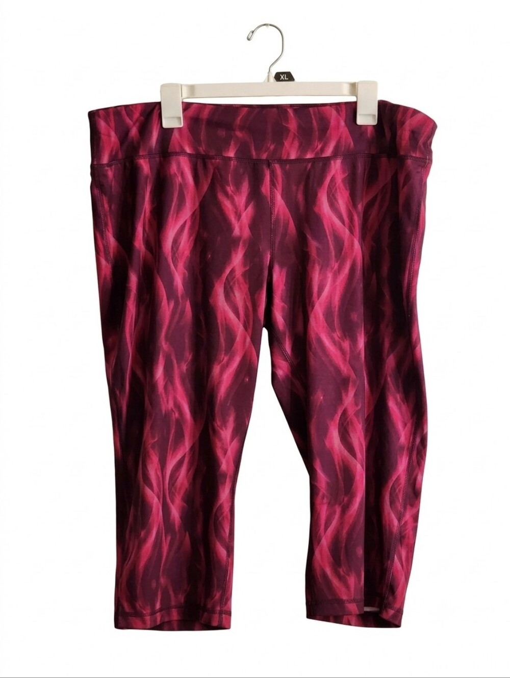 DANSKIN Magenta Patterned Crop Leggings Plus Size XXL - Picture 4 of 11